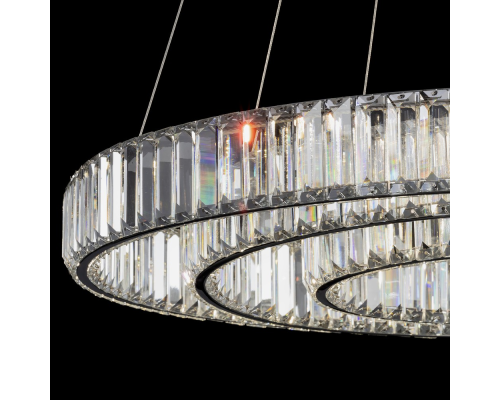 Citilux Чезаре CL338381 LED Люстра хрустальная с пультом Хром