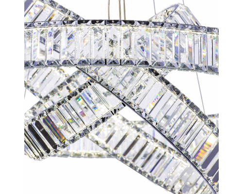 Citilux Чезаре CL338381 LED Люстра хрустальная с пультом Хром