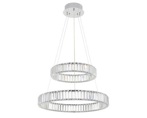 Citilux Чезаре CL338261 LED Люстра хрустальная с пультом Хром