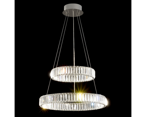 Citilux Чезаре CL338261 LED Люстра хрустальная с пультом Хром
