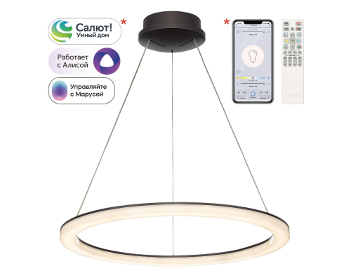 Citilux Электрон CL710B65S Люстра подвесная с пультом Венге