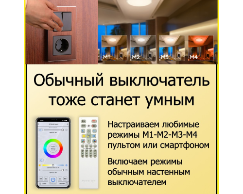 Citilux Альпина Смарт CL718A40G RGB Умная люстра