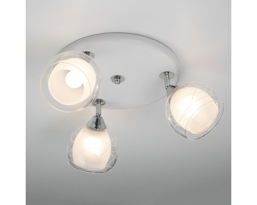 Citilux Самба CL158131 Люстра с поворотными плафонами Белая Хром