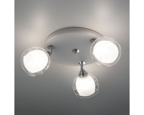 Citilux Самба CL158131 Люстра с поворотными плафонами Белая Хром