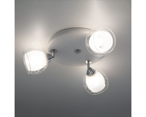 Citilux Самба CL158131 Люстра с поворотными плафонами Белая Хром