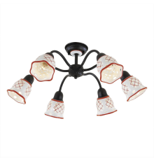 Citilux Ажур CL534163 Люстра керамическая Чёрный Красный