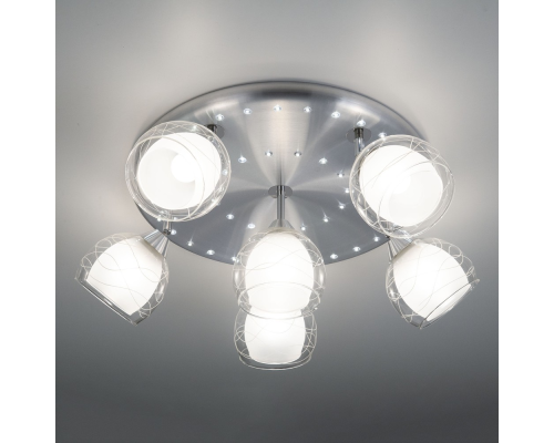 Citilux Самба CL158162 Люстра с поворотными плафонами Алюминий Хром