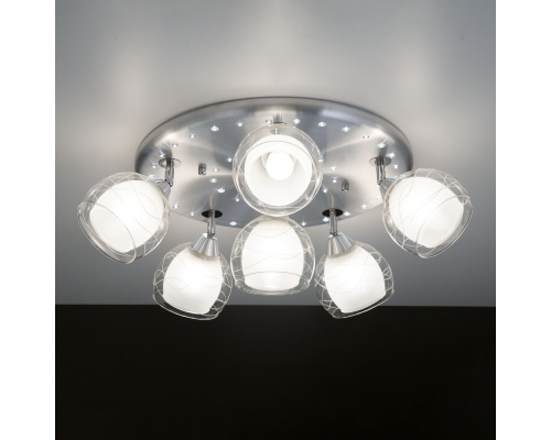 Citilux Самба CL158162 Люстра с поворотными плафонами Алюминий Хром