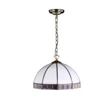 Citilux Шербург-1 CL440132 Люстра витражная подвесная Бронза