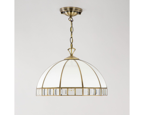 Citilux Шербург-1 CL440132 Люстра витражная подвесная Бронза