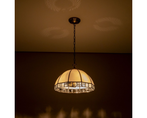 Citilux Шербург-1 CL440132 Люстра витражная подвесная Бронза