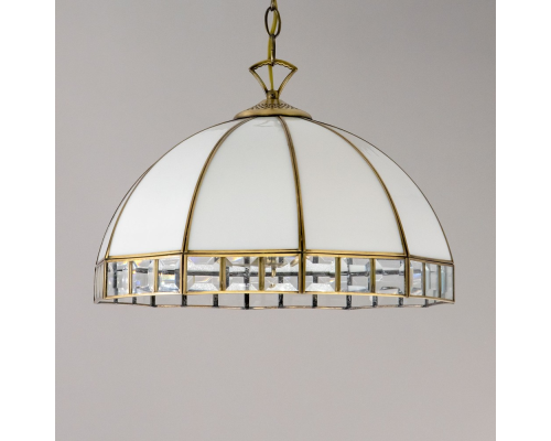 Citilux Шербург-1 CL440132 Люстра витражная подвесная Бронза