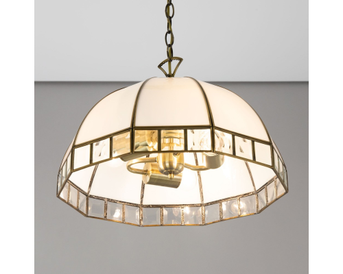 Citilux Шербург-1 CL440132 Люстра витражная подвесная Бронза