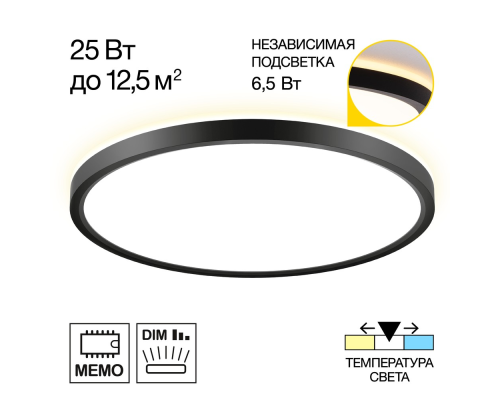 Citilux NORMA CL748321 LED Светильник с подсветкой Чёрный