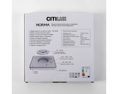 Citilux NORMA CL748K200 LED Светильник с подсветкой Белый