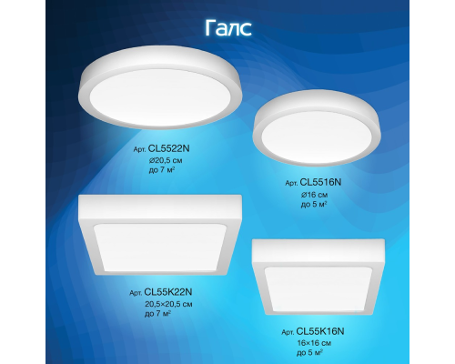 Citilux Галс CL5522N Светильник накладной светодиодный