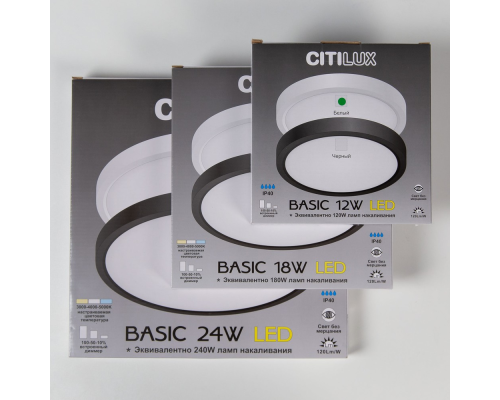 Citilux Бейсик CL738181V Светильник накладной Чёрный