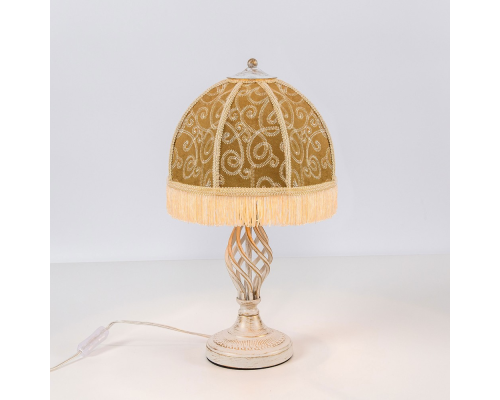 Citilux Базель CL407805 Настольная лампа с абажуром Вышивка Патина