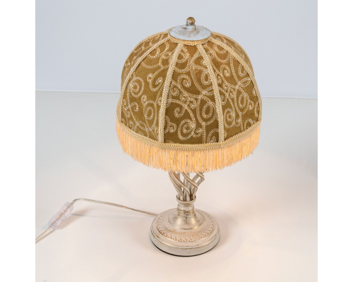 Citilux Базель CL407805 Настольная лампа с абажуром Вышивка Патина