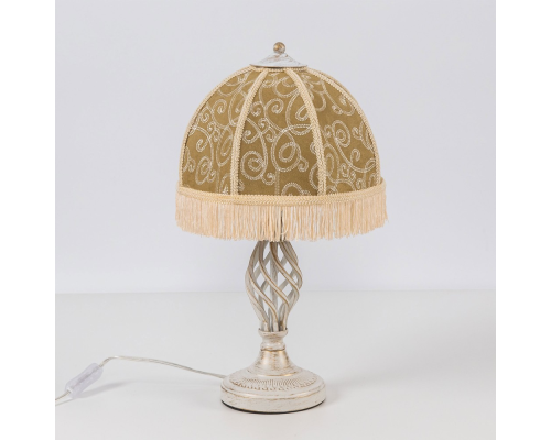 Citilux Базель CL407805 Настольная лампа с абажуром Вышивка Патина