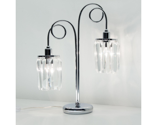 Citilux Синди CL330821 Настольная лампа хрустальная Хром