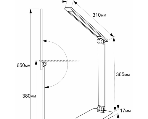 Citilux Ньютон CL803081 Настольный светильник с диммером Чёрный