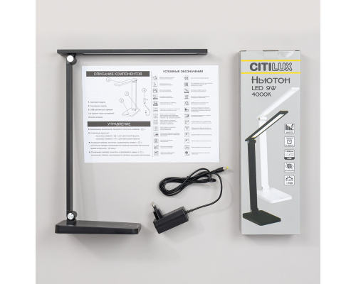 Citilux Ньютон CL803081 Настольный светильник с диммером Чёрный