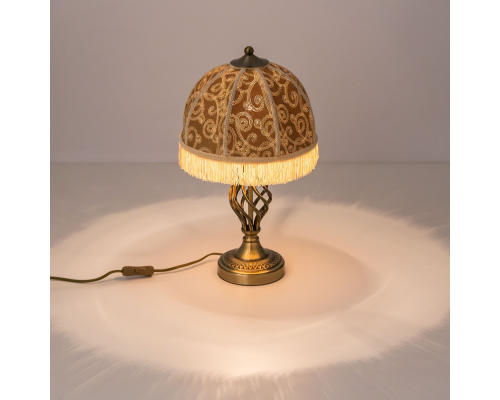 Citilux Базель CL407804 Настольная лампа с абажуром Вышивка Бронза