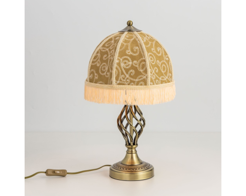 Citilux Базель CL407804 Настольная лампа с абажуром Вышивка Бронза