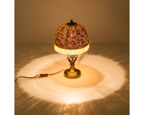 Citilux Базель CL407804 Настольная лампа с абажуром Вышивка Бронза