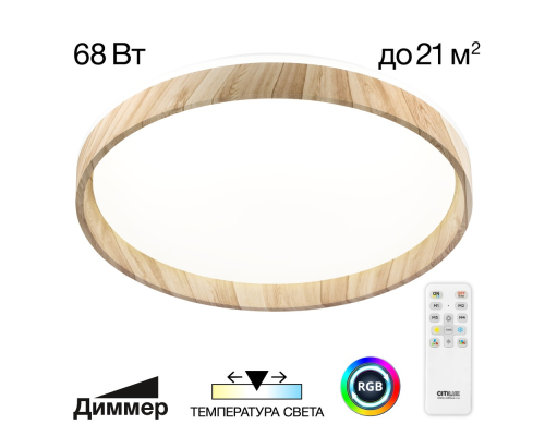 Citilux ENZO CL753452G LED RGB Светильник с пультом Клён