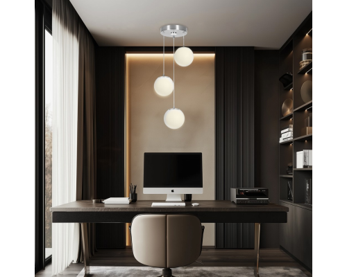 Citilux Адам Смарт CL228A031 RGB LED Умная каскадная люстра Матовый Хром