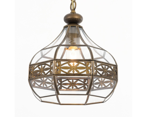 Citilux Гера-2 CL444210 Подвесной светильник витражный Бронза