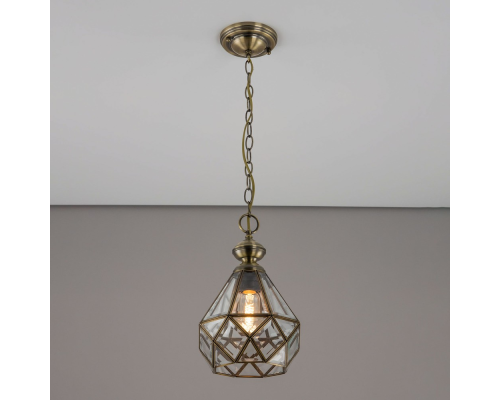 Citilux Витра-1 CL442110 Подвесной светильник витражный Бронза