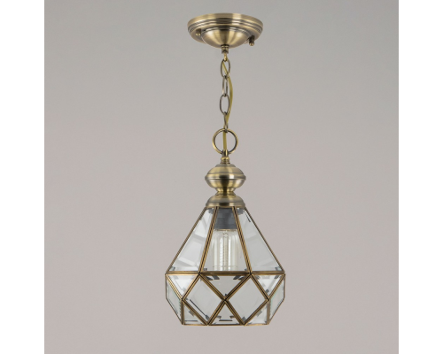 Citilux Витра-1 CL442110 Подвесной светильник витражный Бронза