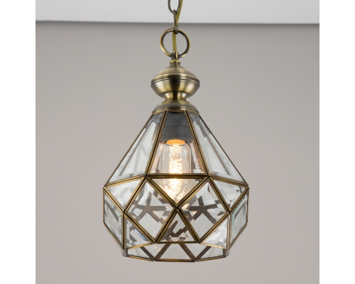 Citilux Витра-1 CL442110 Подвесной светильник витражный Бронза