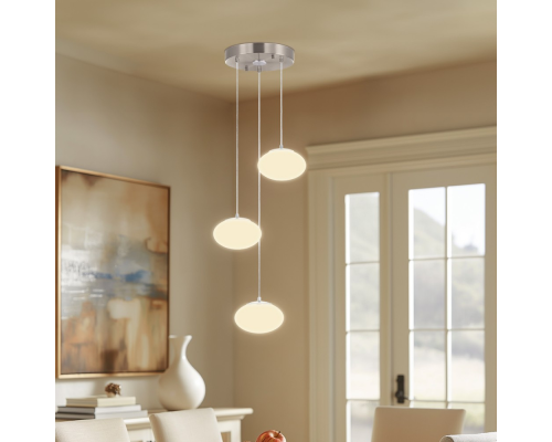 Citilux ATMAN CL226A031 LED RGB Умная каскадная люстра Матовый Хром