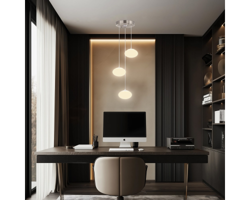 Citilux ATMAN CL226A031 LED RGB Умная каскадная люстра Матовый Хром