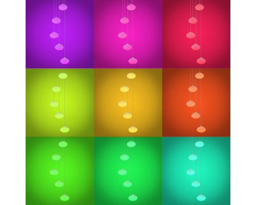 Citilux ATMAN SMART CL226A051 LED RGB Умная каскадная люстра Матовый Хром