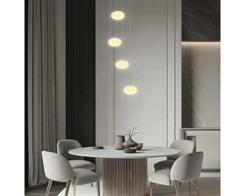 Citilux ATMAN SMART CL226A051 LED RGB Умная каскадная люстра Матовый Хром