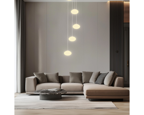 Citilux ATMAN SMART CL226A051 LED RGB Умная каскадная люстра Матовый Хром