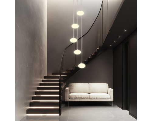 Citilux ATMAN SMART CL226A051 LED RGB Умная каскадная люстра Матовый Хром