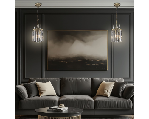 Citilux Инга CL335113 Подвесной хрустальный светильник Бронза