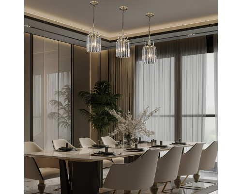 Citilux Инга CL335113 Подвесной хрустальный светильник Бронза