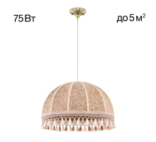 Citilux Базель CL407035 Подвесной светильник бронза с абажуром Вышивка