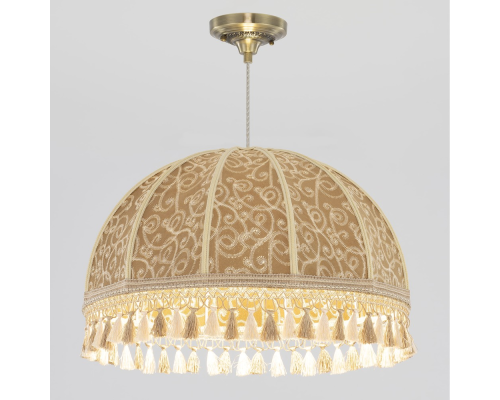 Citilux Базель CL407035 Подвесной светильник бронза с абажуром Вышивка