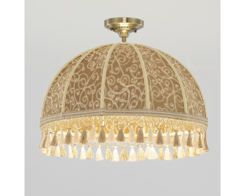 Citilux Базель CL407035 Подвесной светильник бронза с абажуром Вышивка