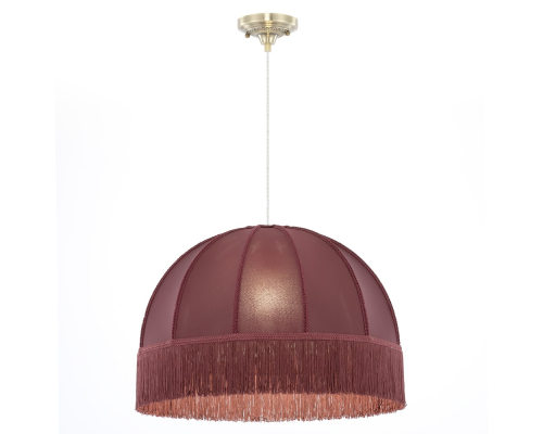 Citilux Базель CL407033 Подвесной светильник бронза с красным абажуром
