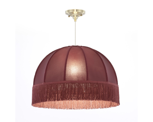 Citilux Базель CL407033 Подвесной светильник бронза с красным абажуром