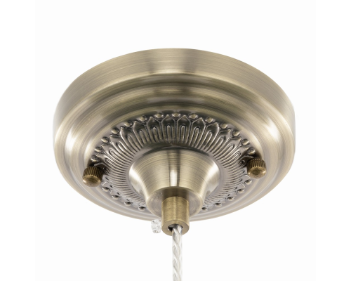 Citilux Базель CL407033 Подвесной светильник бронза с красным абажуром